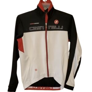RARE Castelli Poggio 231 Mens‎ Black and White Wind Stopper Jacket Size Medium